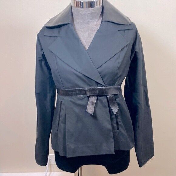 Trasy Resse New York Woman Jacket Black size 4 Leather Blazer B53 - Picture 1 of 12